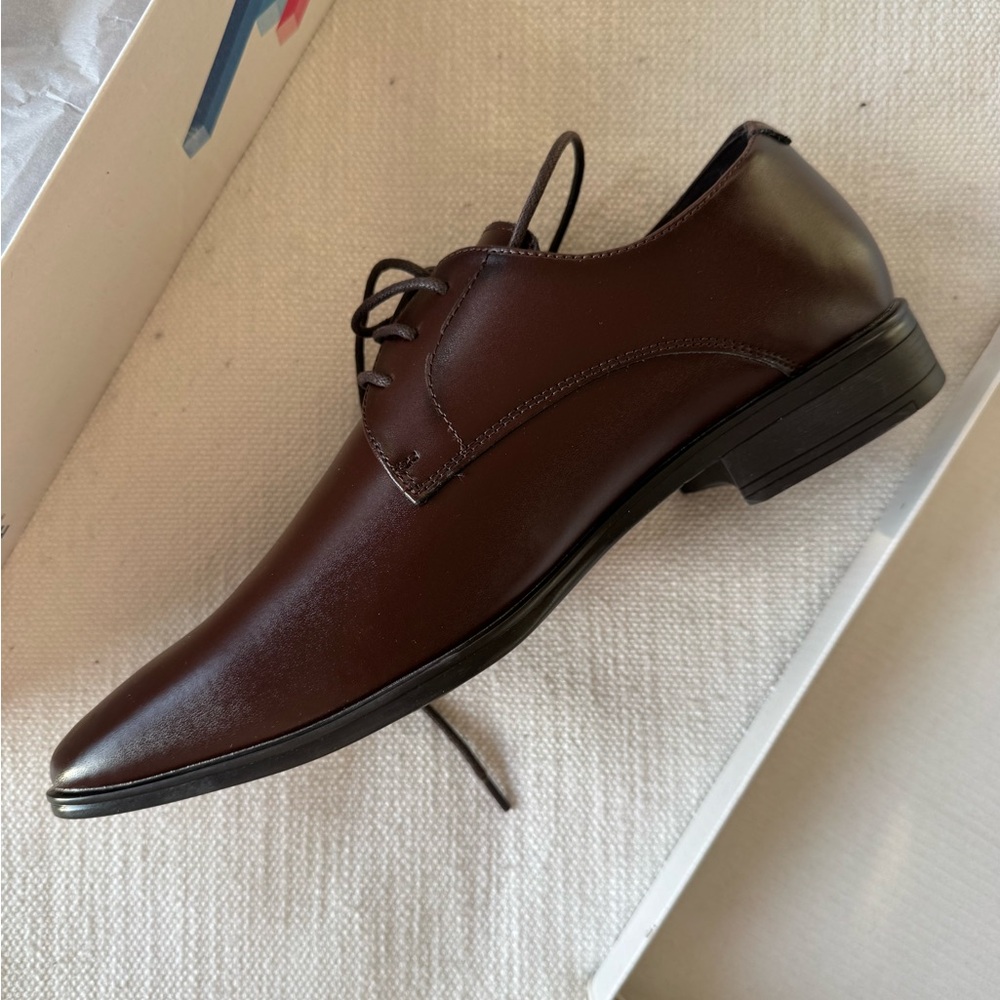 Office Classic Brown Lace up Leather Men's Dress Shoes